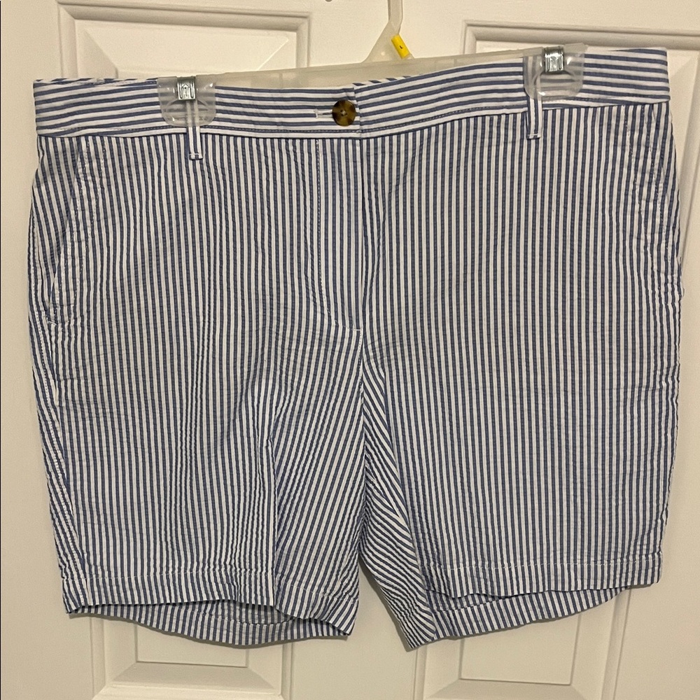 Talbots Navy and White Striped Women's Bermudas